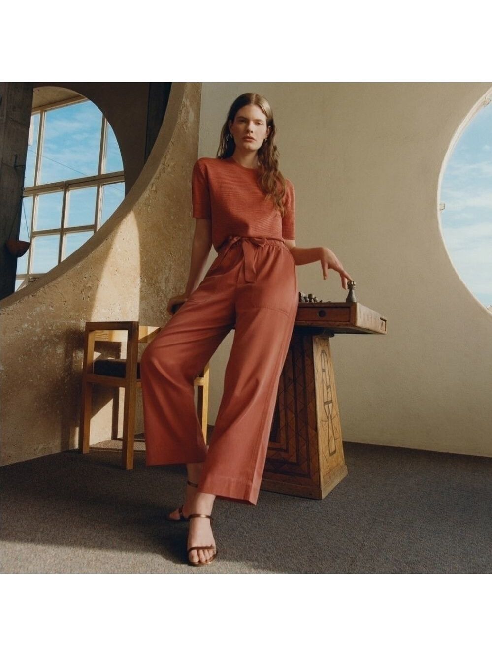 Club Monaco Belted Pull On Pants